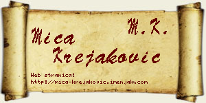 Mića Krejaković vizit kartica